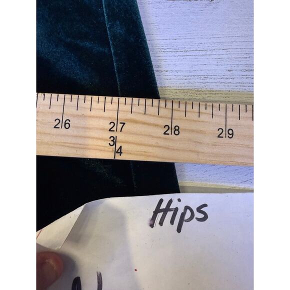 Y2K Cato 22/24W women green velvet wrap midi dress old money quiet luxury event - Picture 8 of 12